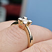 Золотое  кольцо с бриллиантами 0.22Ct SI1/J, р-16,5 VG-Cut, фото 10