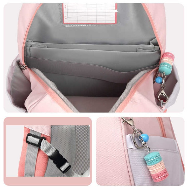 RainbowGirl Школьный рюкзак RB107 розовый - фото 3 - id-p110141876