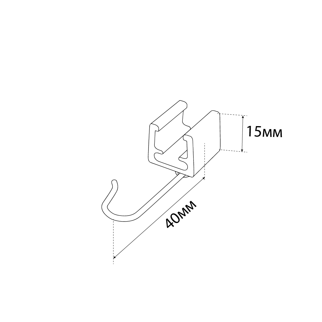 Крючок с подвижным основанием для подвешивания пластиковых рамок MF-CLIP - фото 3 - id-p105321945