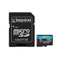 Карта памяти Kingston 128GB microSDXC Canvas Go Plus 170R/90W A2 U3 V30 Card + Adapter, SDCG3/128GB