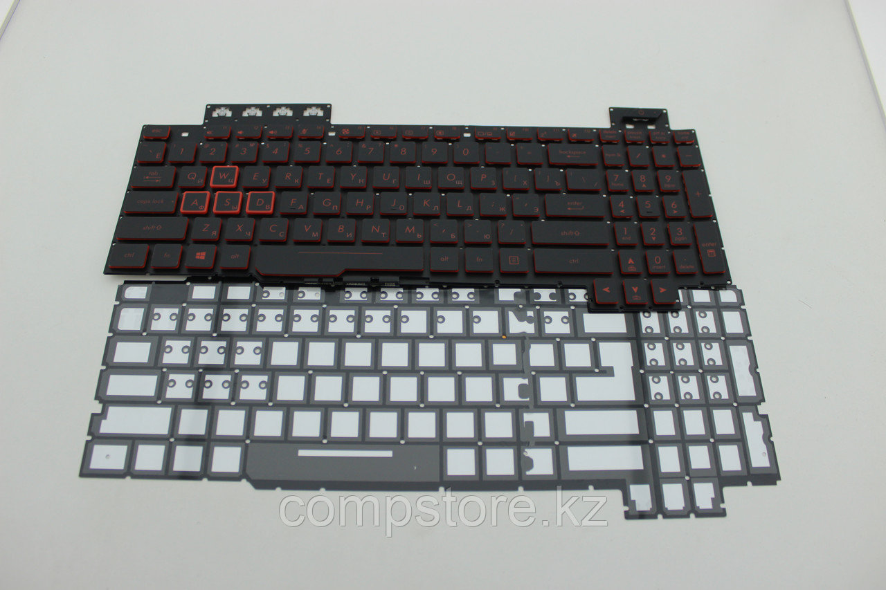 Клавиатуры Asus TUF Gaming FX504 FX505 FX80 AEBKLU03010 клавиатура c RU/ EN раскладкой, черная с красной - фото 6 - id-p106462559
