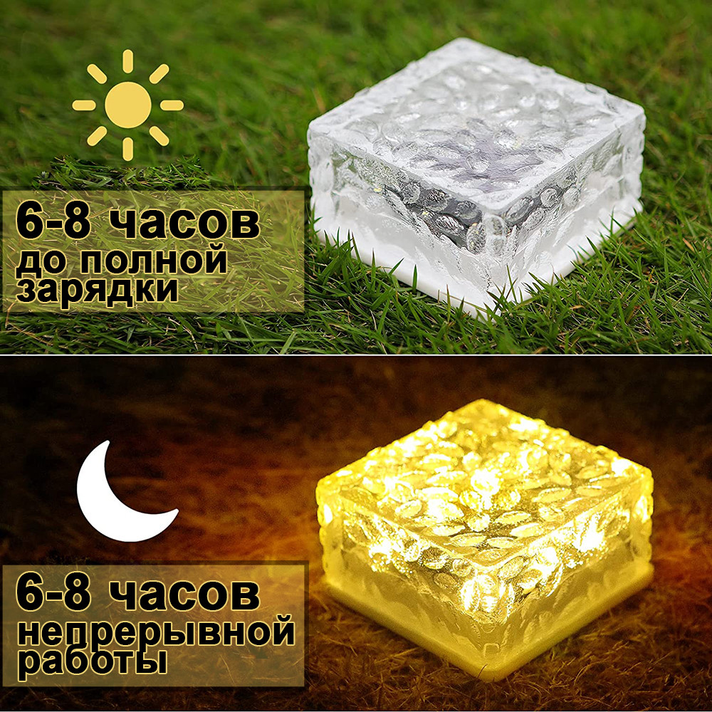 Садовый светильник "Кубик Льда" 4шт A-687 - фото 3 - id-p110143655