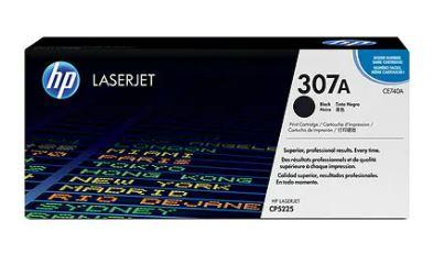 HP CE740A Black Print Cartridge for Color LaserJet CP5225, up to 7000 pages.