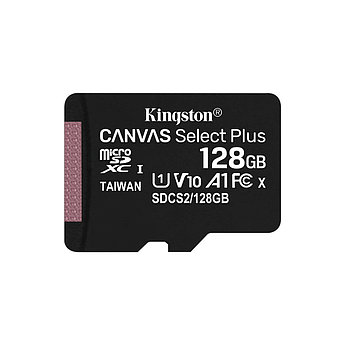 Карта памяти Kingston 128GB microSDXC Canvas Select Plus 100R A1 C10 Single Pack w/o Adapter, SDCS2/128GBSP