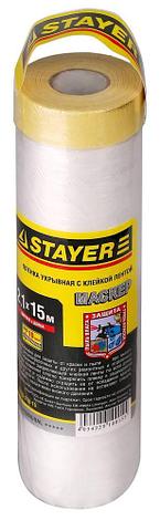 Пленка STAYER "PROFESSIONAL" защитная с клейкой лентой "МАСКЕР", HDPE, 9мкм, 2,1х15м, фото 2