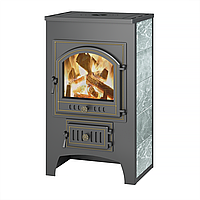 Печь-Камин с плитой ВЕЗУВИЙ ПК-01 (205) талькохлорит 12 кВт (200 м3) Ø 150 мм