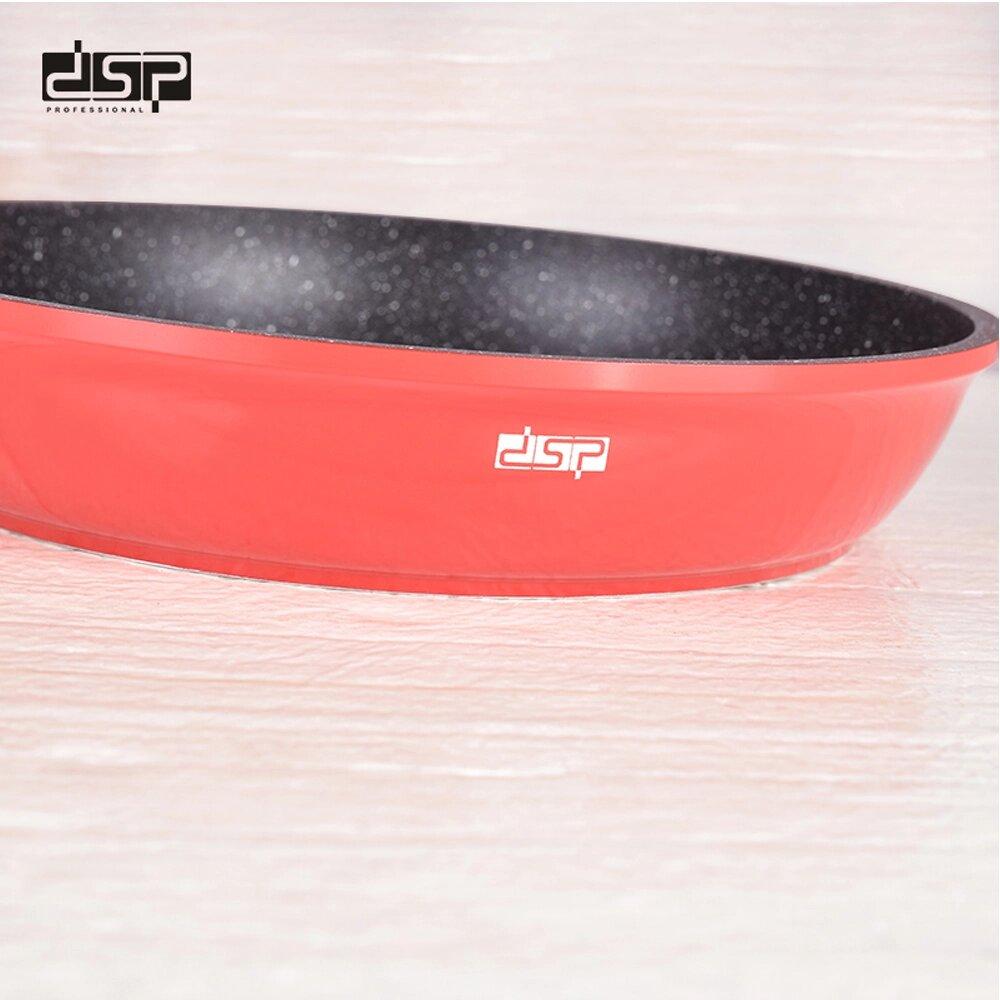 Керамическая сковорода с закаленным антипригарным покрытием DSP CA002-C28 RED - фото 4 - id-p110146119