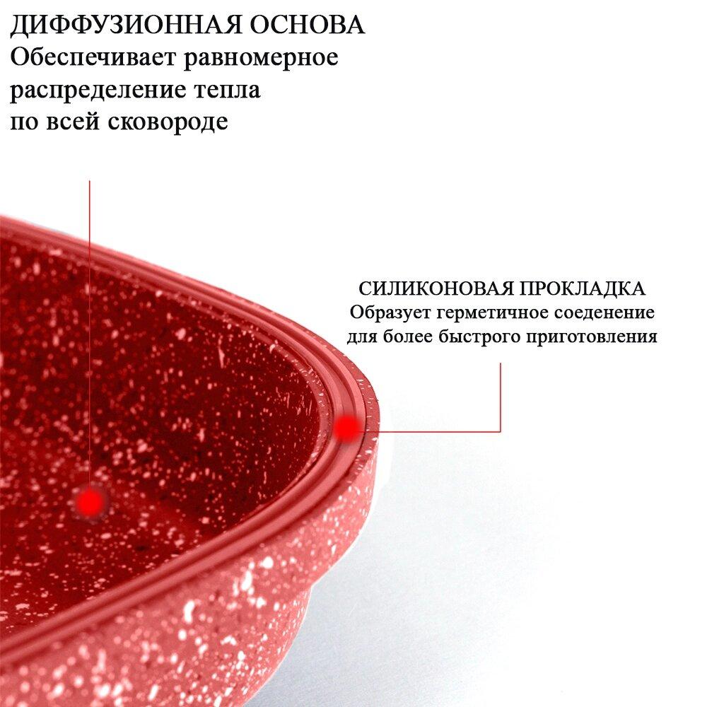 Двусторонняя сковорода гриль 36 см Red WL - 4562 - фото 2 - id-p110146120