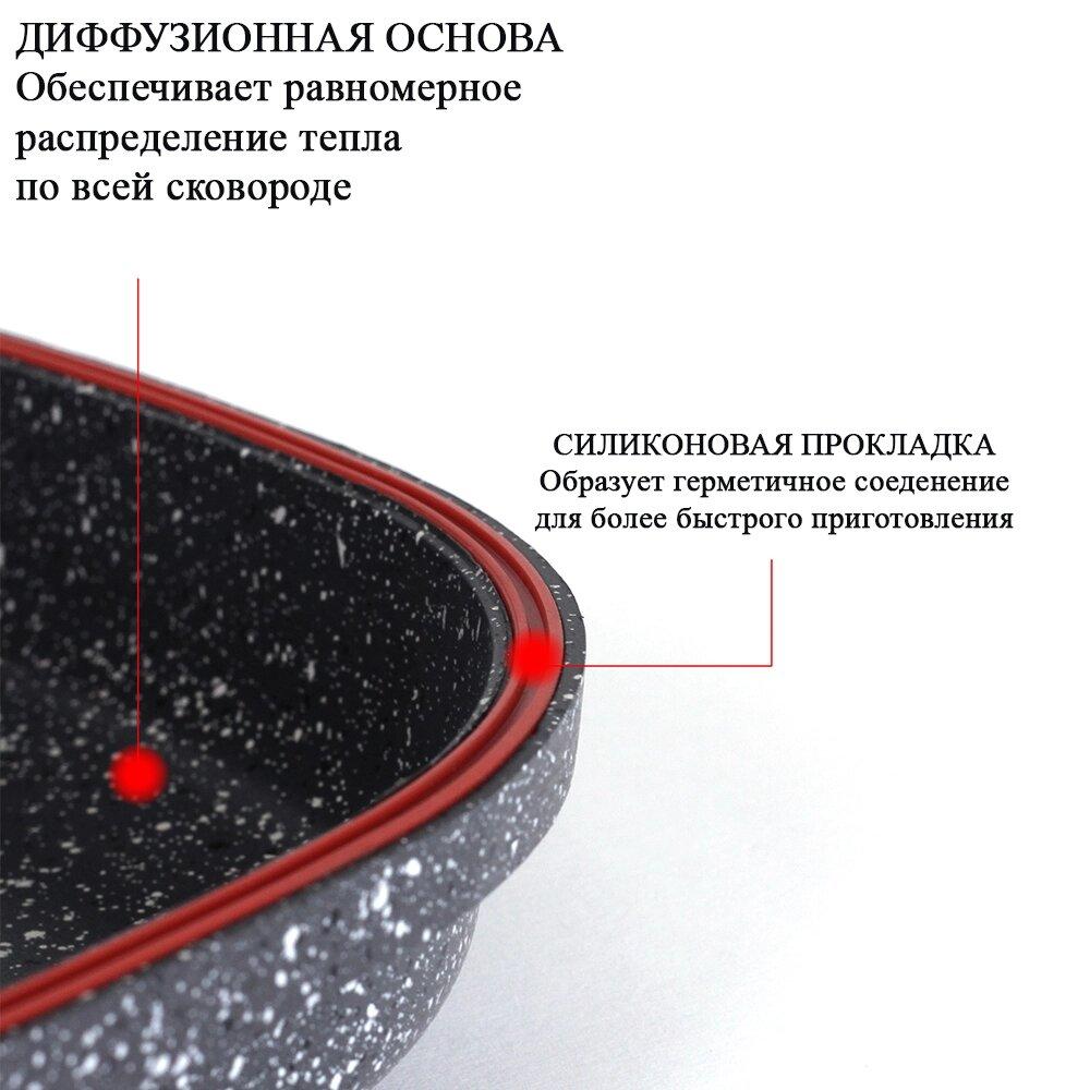 Двусторонняя сковорода гриль 36 см Black WL - 4563 - фото 2 - id-p110146121