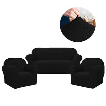 Чехлы набор для дивана, для кресла WL-02 черный