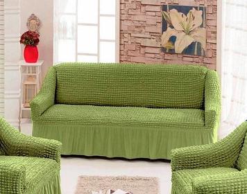 Чехол для мебели "Уют" 3+1+1 зеленый