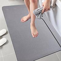 Противоскользящий коврик для ванной 90х60, Showeroom Wellamart W-002 Серый