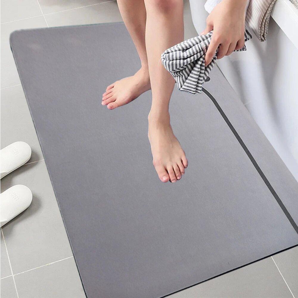 Противоскользящий коврик для ванной 90х60, Showeroom Wellamart W-002 Серый - фото 1 - id-p110147440