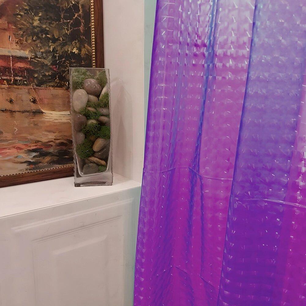 Штора для ванной "3D Ocean" Lilac 180х240 см Wellamart 5185 - фото 6 - id-p110147499