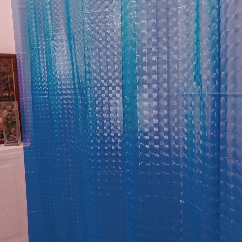 Штора для ванной "3D Ocean" Blue 180х200 см Wellamart 5187 - фото 4 - id-p110147501