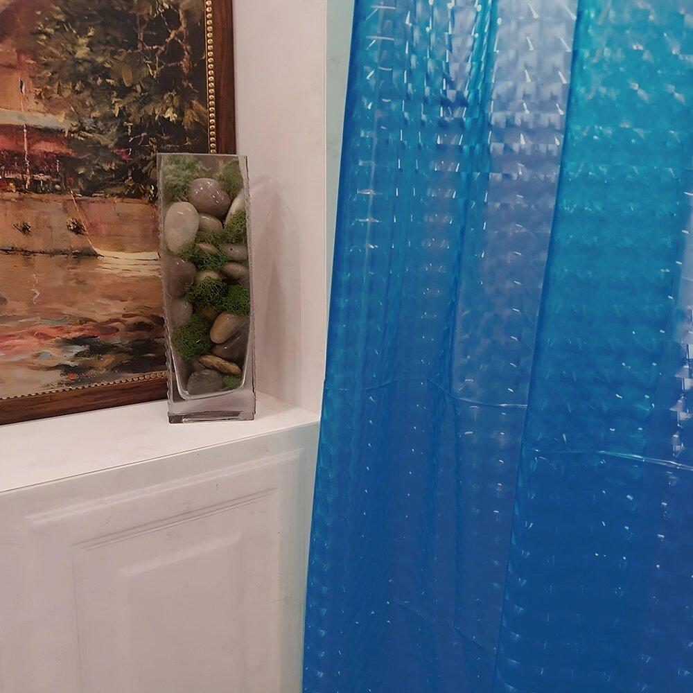 Штора для ванной "3D Ocean" Blue 180х200 см Wellamart 5187 - фото 6 - id-p110147501