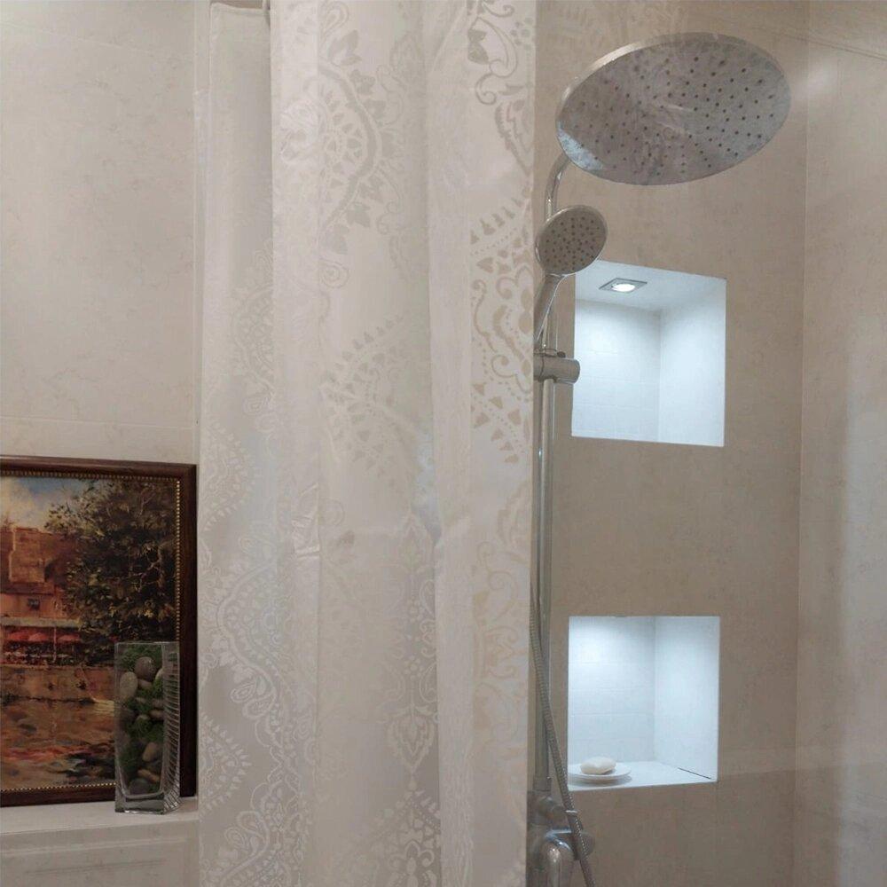 Штора для ванной "Pattern Shower" White 180х200 см Wellamart 5187 - фото 1 - id-p110147504