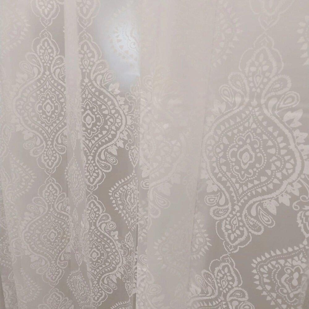 Штора для ванной "Pattern Shower" White 180х200 см Wellamart 5187 - фото 4 - id-p110147504