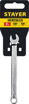 Комбинированный гаечный ключ 7 мм, STAYER HERCULES, фото 2