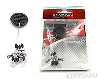 Стопор с вертлюгом Namazu ROLLING SWIVEL PEARL BEADS AND OLIVE RUBBER STOPPER , р. M (уп.4 шт)/1000/