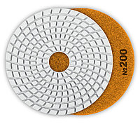 Круг шлифовальный ЗУБР 100 мм, №200, алмазный гибкий (Черепашка) для мокрого шлифования, (29866-200)
