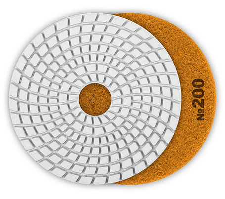 Круг шлифовальный ЗУБР 100 мм, №200, алмазный гибкий (Черепашка) для мокрого шлифования, (29866-200), фото 2