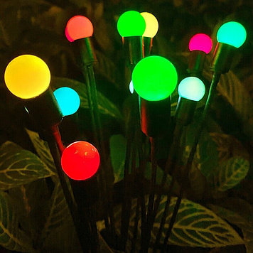 Садовый светильник "Светлячок" Разноцветный 2шт 6 ламп A-677