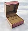 Ювелирная коробочка для кольца (матовая искусственная кожа, бордовая), фото 2
