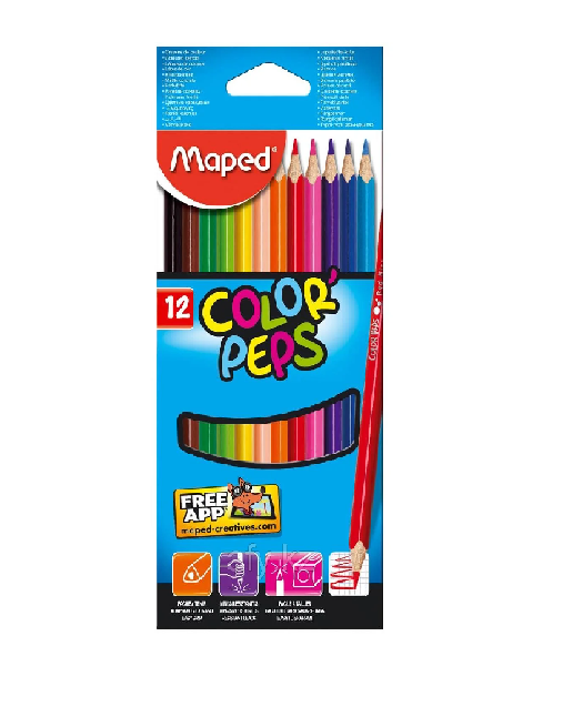 Цветные карандаши Maped треугольные 12 шт - фото 1 - id-p110149622