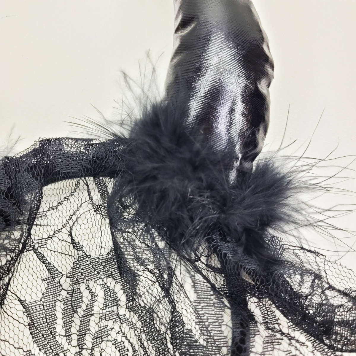 Ободок с рогами и вуалью черный - фото 3 - id-p110148442