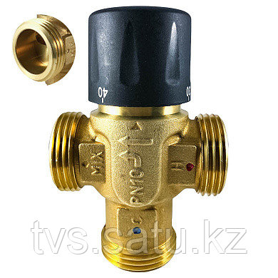 Термостатический смесительный клапан для теплого пола и ГВС STI 1" НР 25-50°С - фото 1 - id-p110157895
