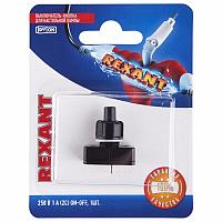 Выключатель-кнопка 250V 1А (2с) ON-OFF черный (PBS-17A2) (для настольной лампы) REXANT