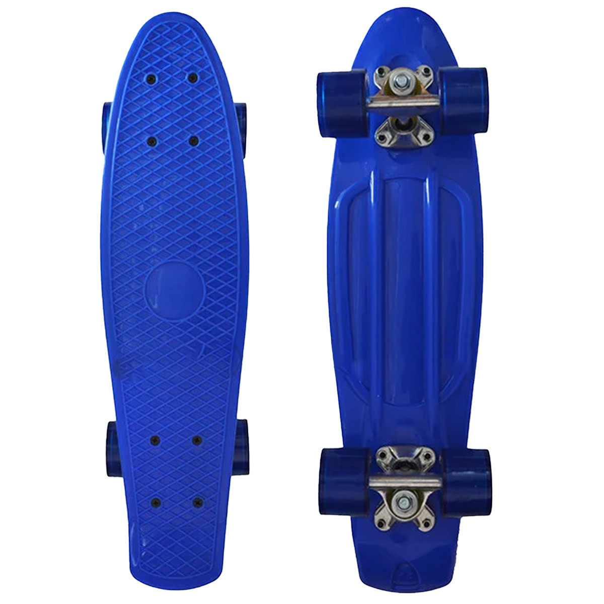 Пенни борд подростковый 56*15 Penny Board с гелевыми колесами синий - фото 1 - id-p64646425