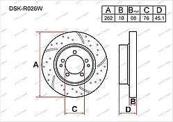 Тормозные диски KIA Cerato c 2013 по н.в.  1.6 / 2.0  (задние)