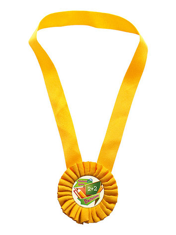 Розетка наградная из ленты - PS1710-желт, фото 2