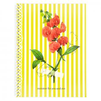 Тетрадь общая на спирали А4, 80 л., клетка, Flowers, желтый, SVT_800421_04, SVETOCH, фото 1