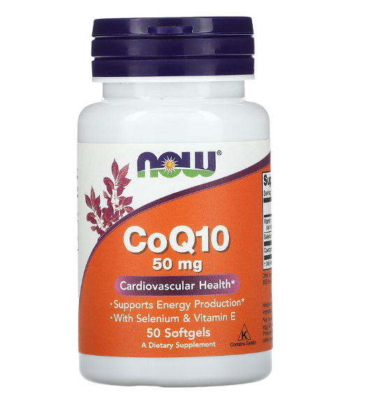 NOW Foods, Коэнзим Q10, 50 мг, 50 капсул