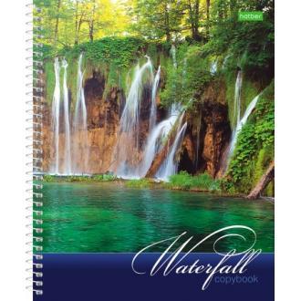 Тетрадь общая на спирали А5, 96 л., клетка, VK "Водопады", 4 вида (032845), фото 1