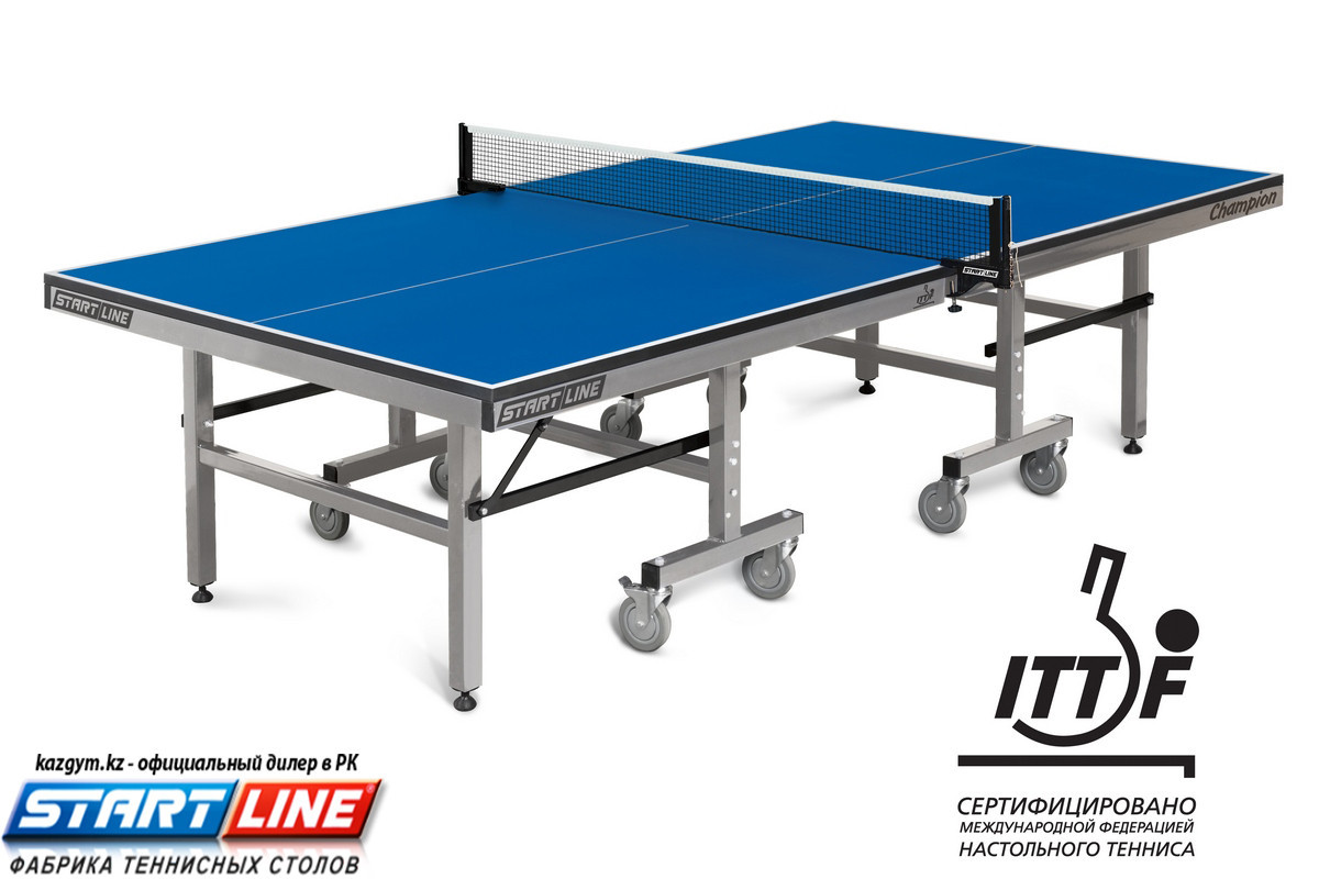 Теннисный стол Start Line Champion 25 мм, кант 50 мм, без сетки - фото 1 - id-p110159412