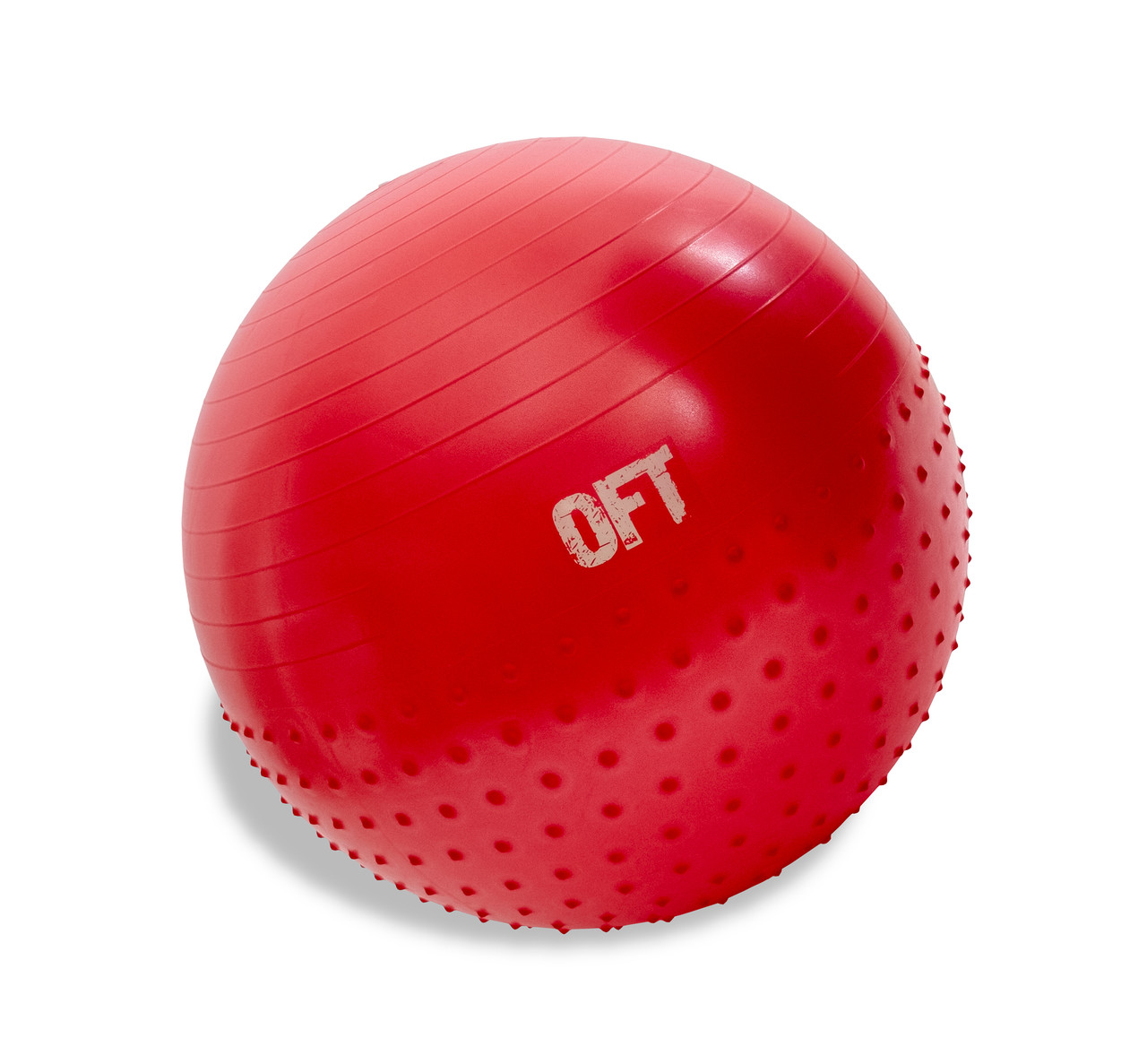 Гимнастический мяч 65 см с массажным эффектом красный (FT-HMSB-65) - фото 4 - id-p110160434