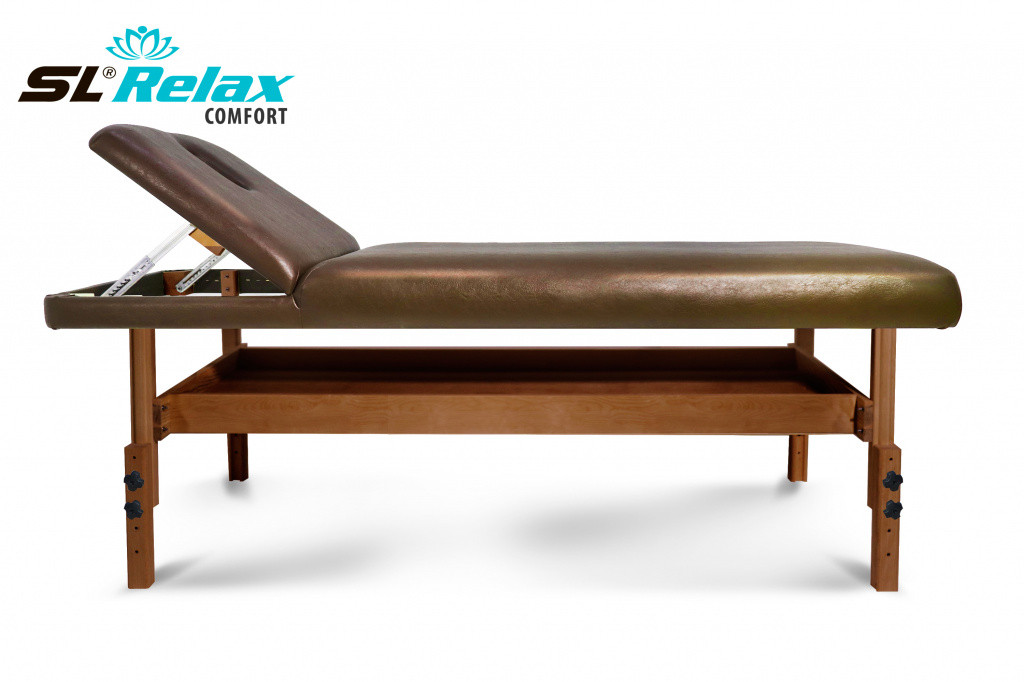 Массажный стол стационарный Comfort SLR-10 (коричневый) - фото 2 - id-p110160474