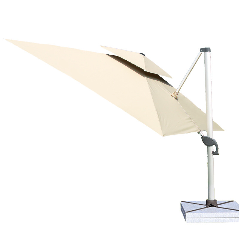 Зонт квадратный "Комфорт Lux" с вентиляцией (4х3м), бежевый БЕЗ КАМНЕЙ - фото 2 - id-p110160569