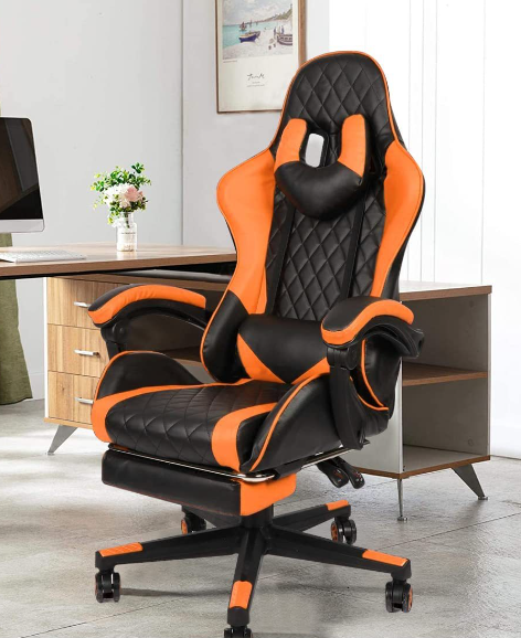 Кресло игровой GC-2050, оранжево-черное - фото 1 - id-p110160809