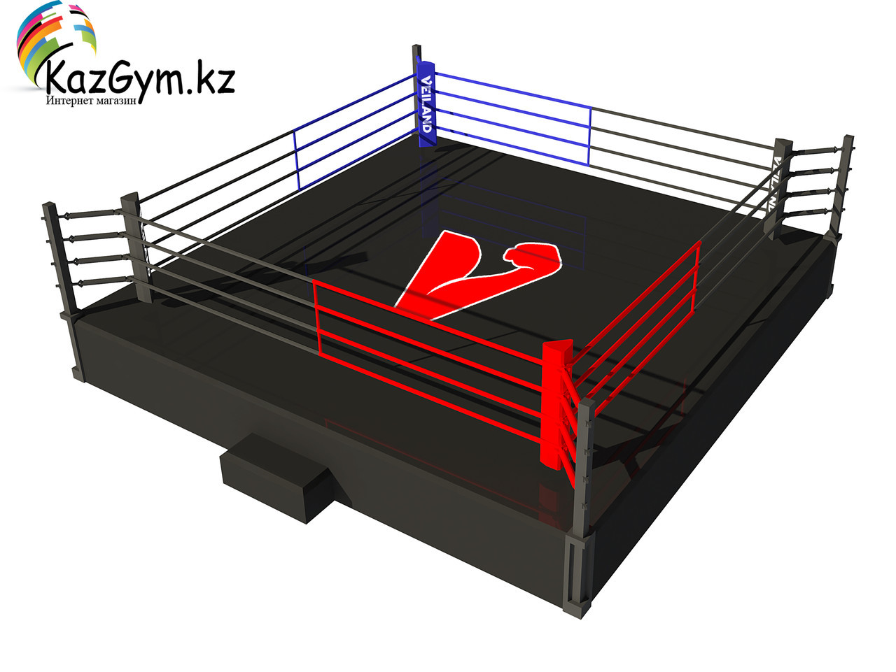 Боксерский ринг на помосте 6х6 м (боевая зона 5х5 м), помост 0,5 м - фото 1 - id-p110159968