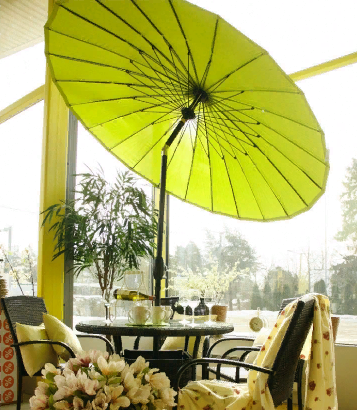 Зонт от солнца "Шанхай" 2,13м с подставкой, бежевый - фото 4 - id-p110160003