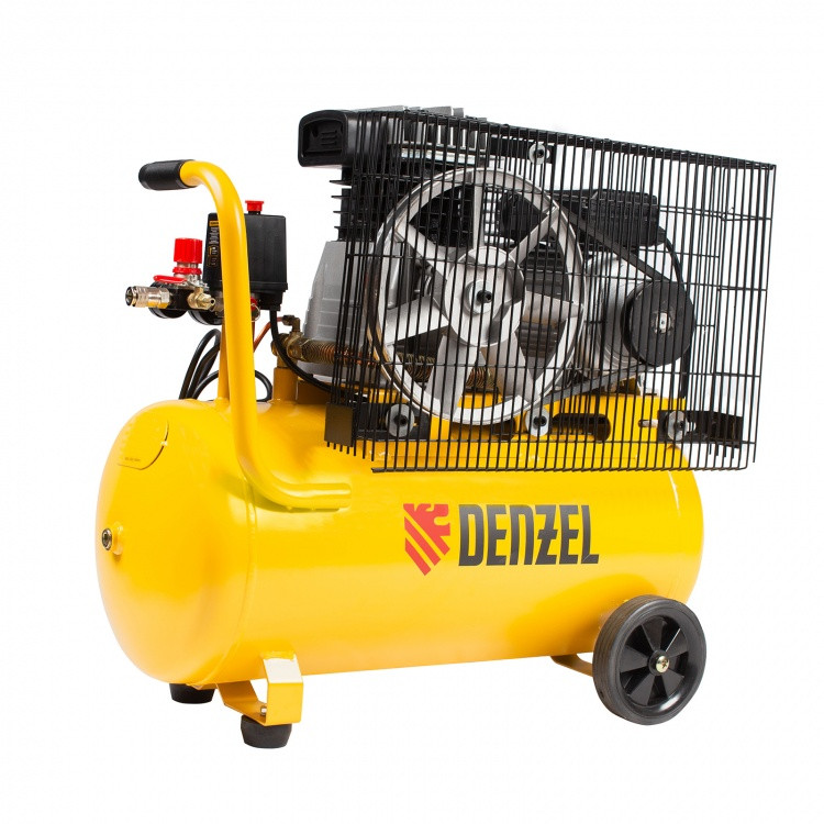 Компрессор воздушный BCI2300/50, ременный привод, 2.3 кВт, 50 литров, 400 л/мин Denzel - фото 1 - id-p110163785