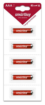 Алкалиновая батарейка LR03/5B strip, Smartbuy