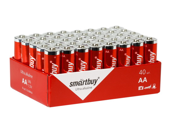 Алкалиновая батарейка LR6/40 bulk, Smartbuy - фото 1 - id-p110193885