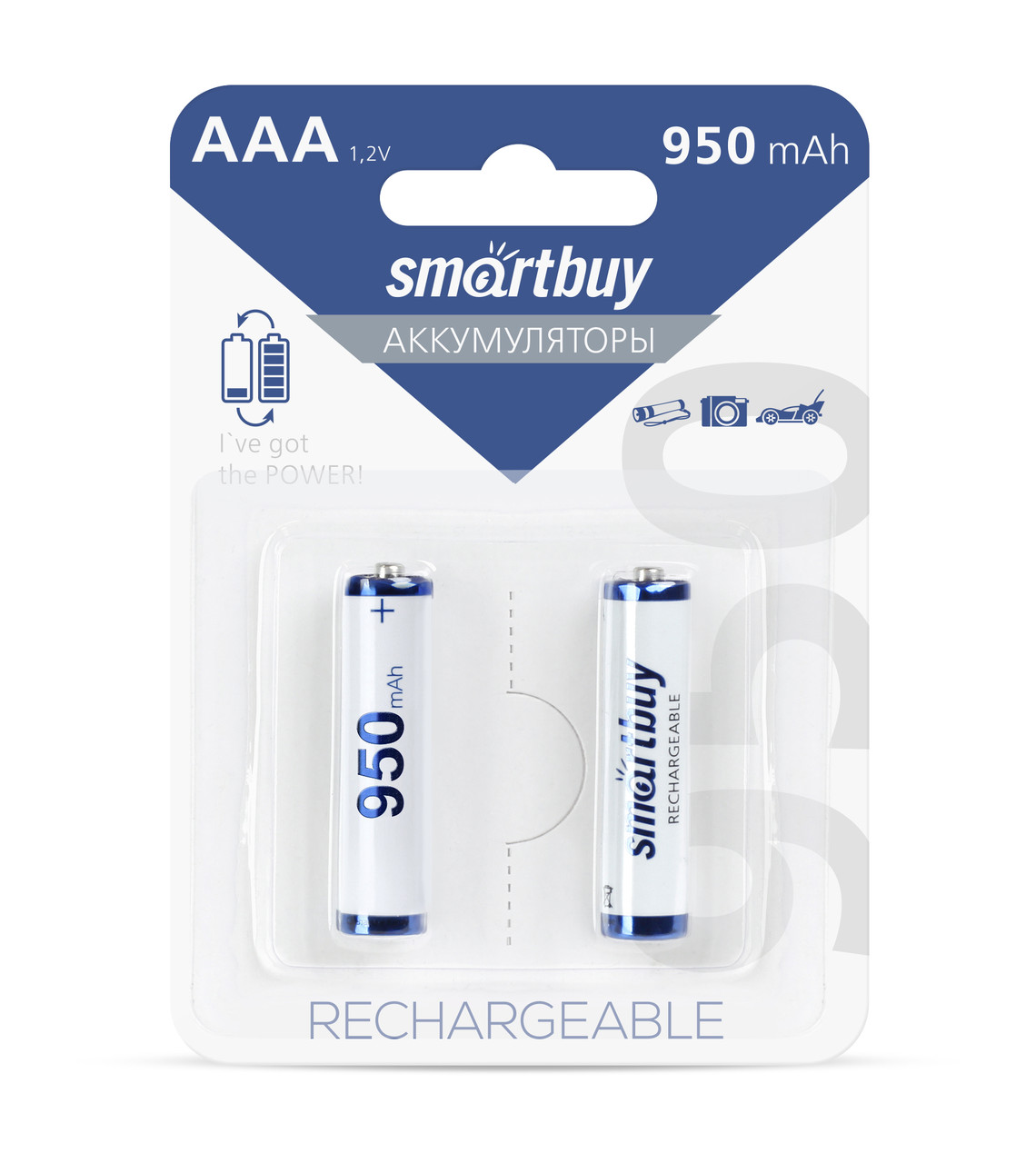 Аккумулятор NiMh AAA/2BL 950 mAh, Smartbuy - фото 2 - id-p110194117