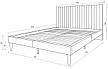 Кровать Амма 160х200 см бежевый, мягкое изголовье, фото 3